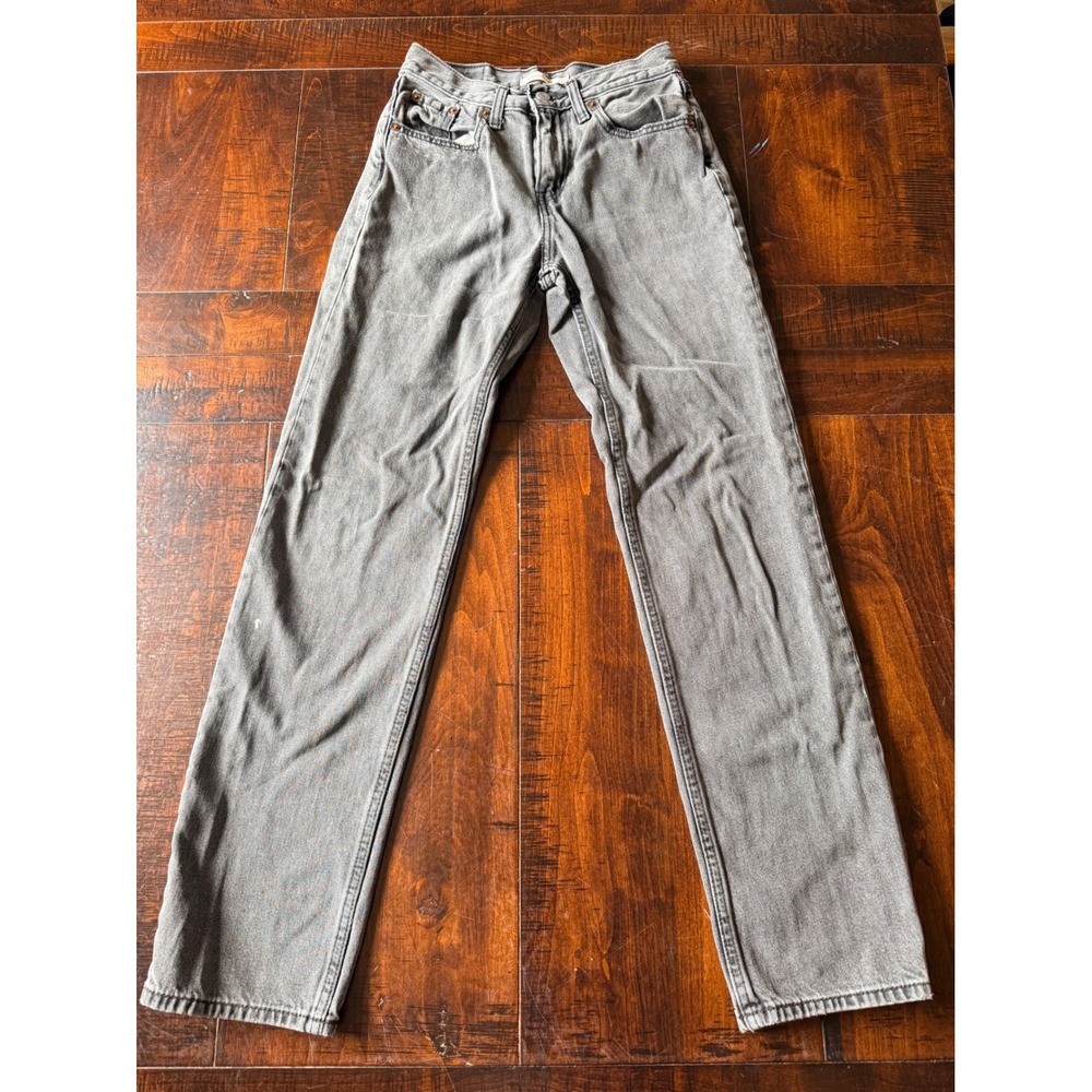 Levis Low Pro Straight Jeans Size 24 Gray Denim Relaxed Fit Cotton 90s Style
